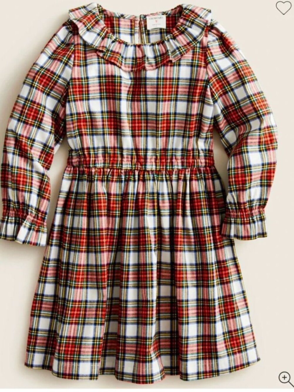 Crewcuts Girls' Ruffle-trim Dress Snowy Stewart tartan - NWT - Size 6